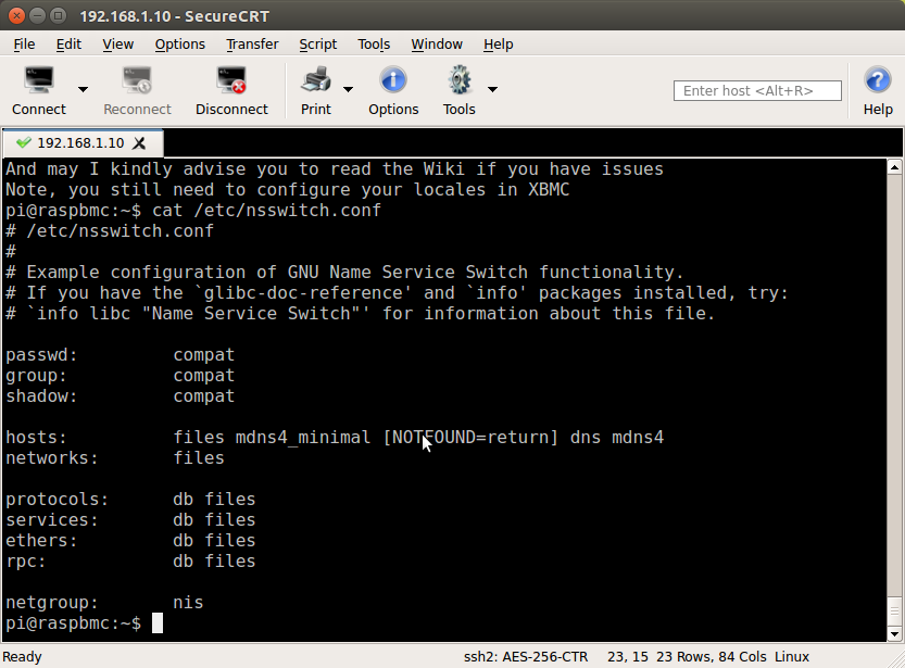 Default nsswitch.conf File