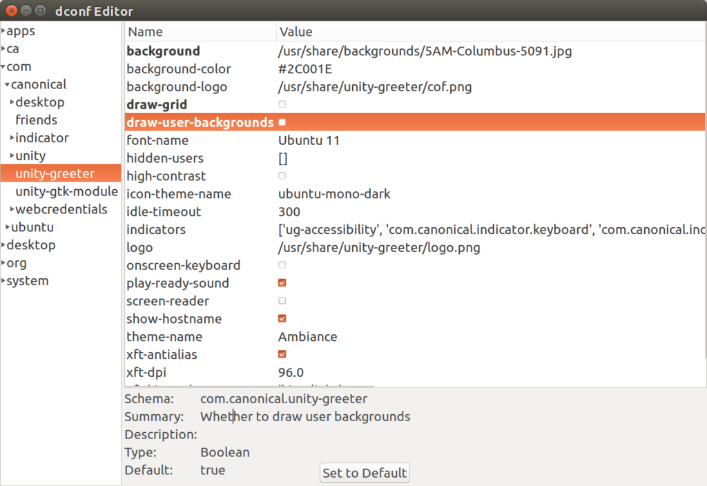 Settings to Force Login Background