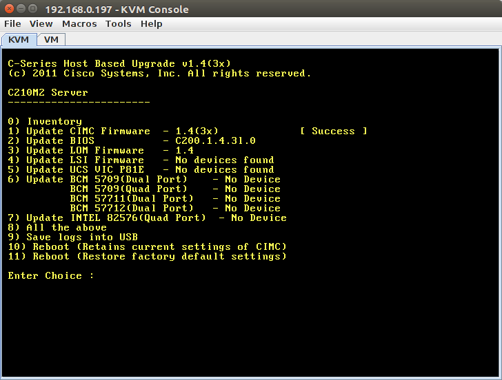 HUU Update Options