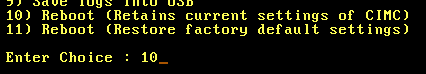 Select Option 10 to Exit