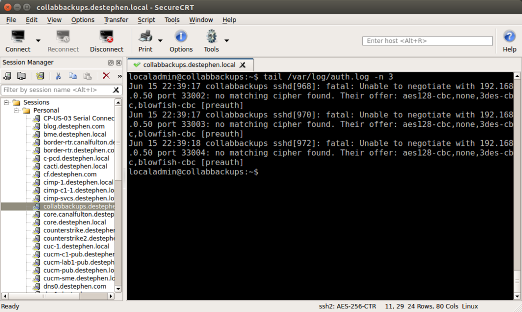 DRS Authentication Log Errors within Ubuntu