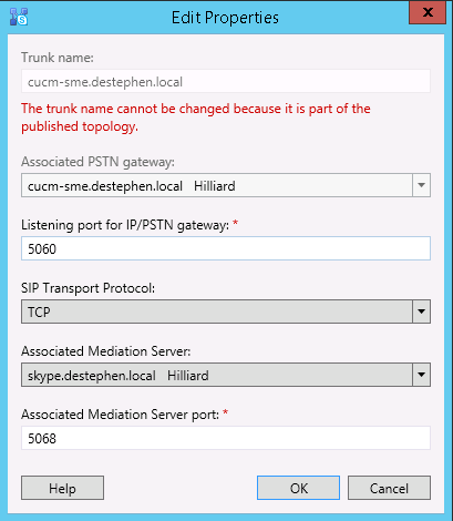 Mediation Server Port Configured