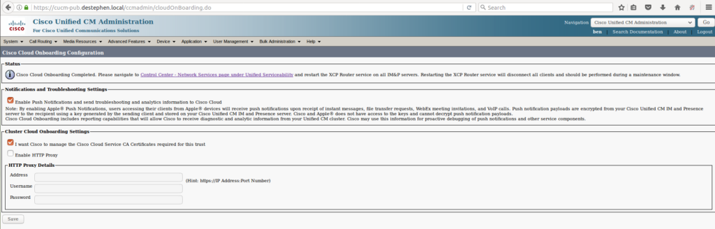 Successful Cloud Onboarding Registration