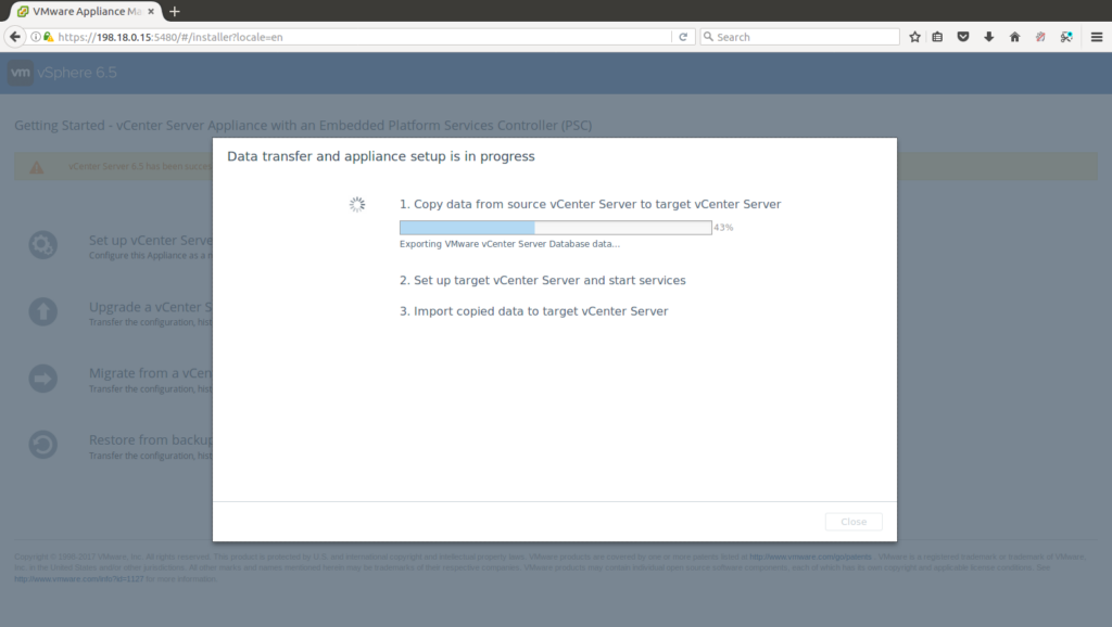 Data Transfer Status