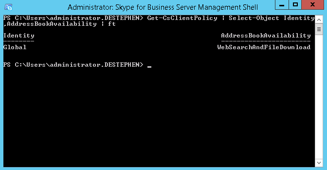 Querying the Address Book Policy