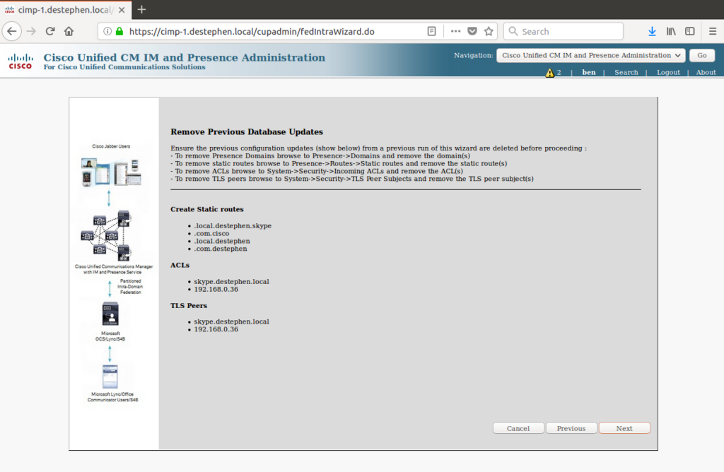Intradomain Federation Wizard