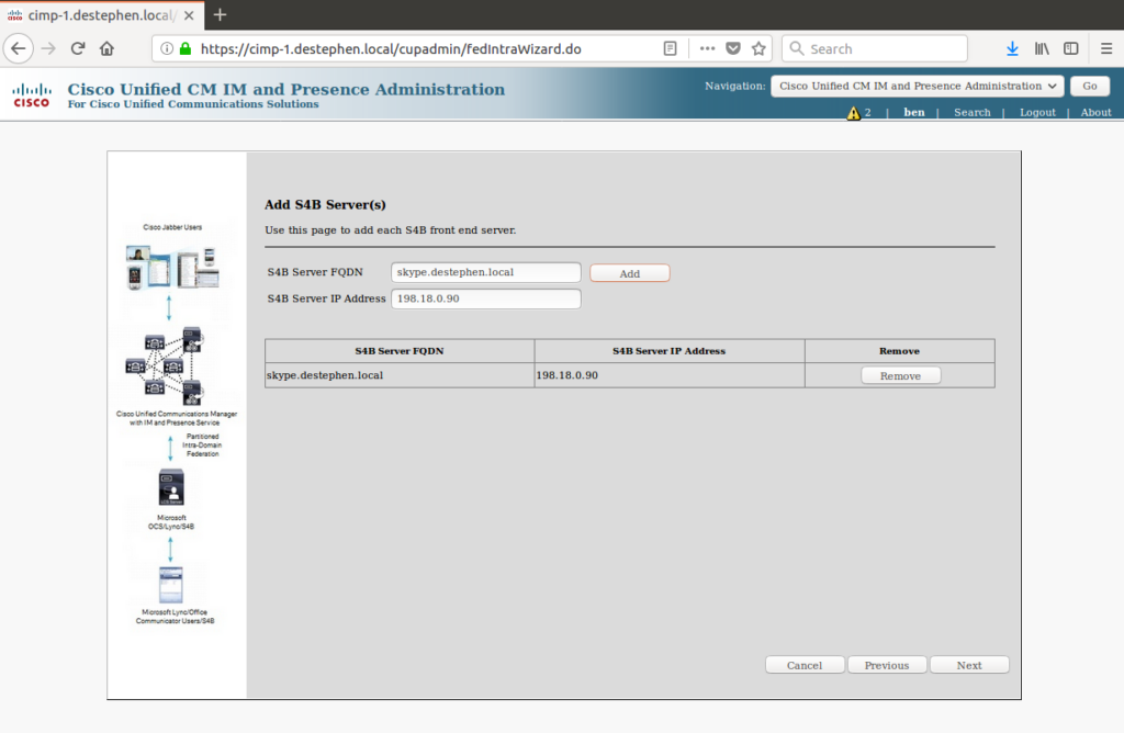 Intradomain Federation Wizard