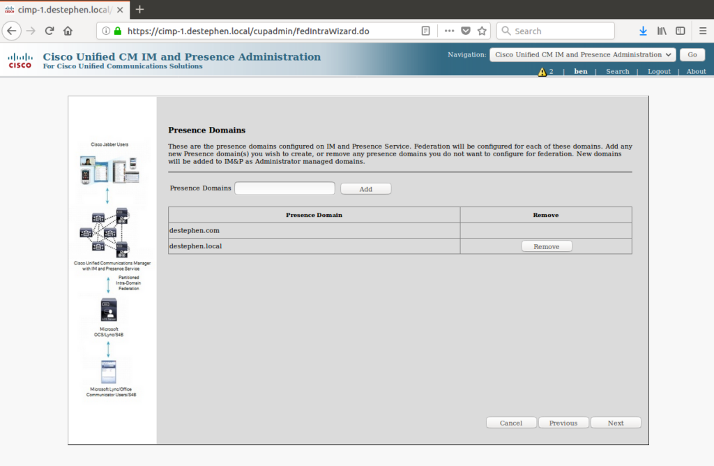 Intradomain Federation Wizard