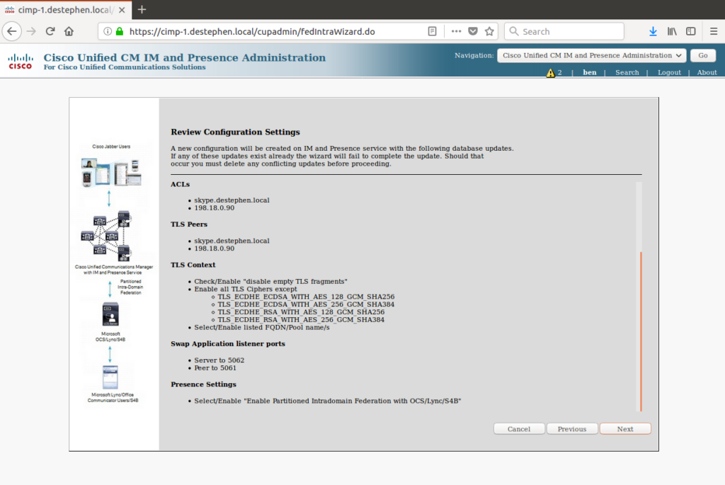 Intradomain Federation Wizard
