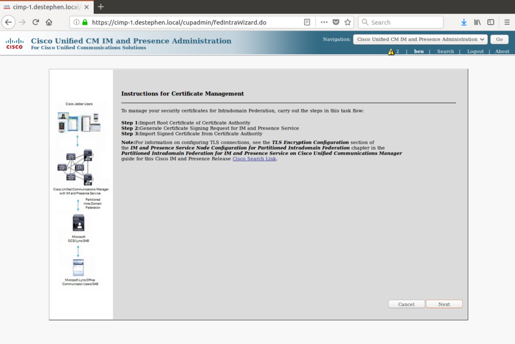Intradomain Federation Wizard