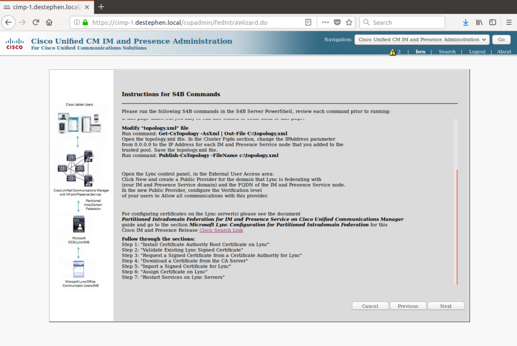 Intradomain Federation Wizard
