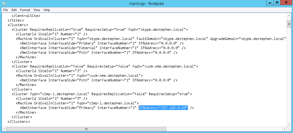 Updating the Topology XML File