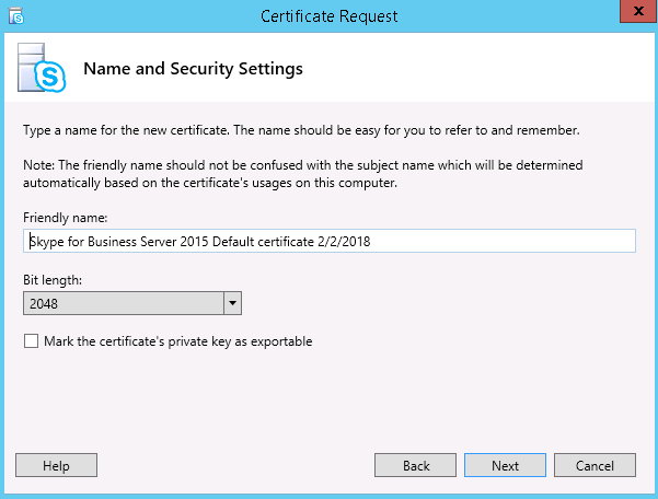 Certificate Request Process