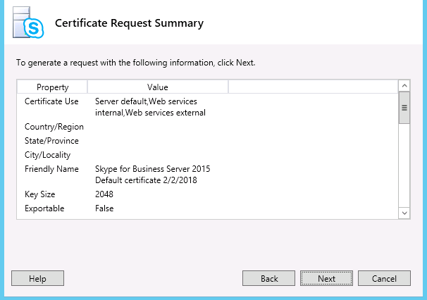Certificate Request Process