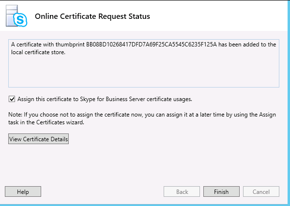 Certificate Request Process