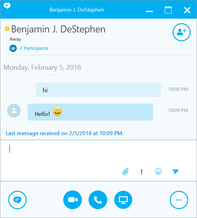 Skype Chat Window